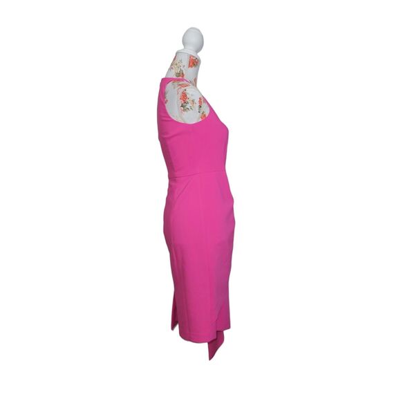 NWT Vince Camuto Sz 4 Halter Knee-Length Cascade Ruffle Sheath Dress BHFO 6193 - Picture 8 of 8